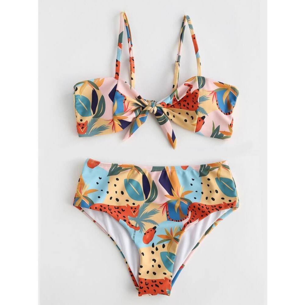 SHEIN Tropical Print Bikini Set